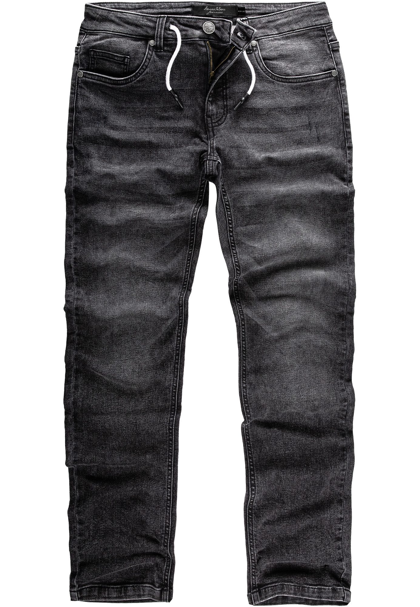 Amaci&Sons Straight-Jeans COPPELL Sweathose im Denim Look Herren Sweathose günstig online kaufen
