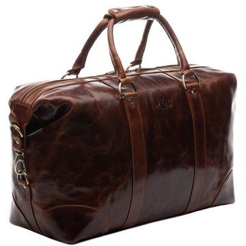 SID & VAIN Reisetasche Leder Weekender Unisex AUSTIN, Echtleder Reisegepäck für Damen & Herren, Sporttasche XL Hellbraun