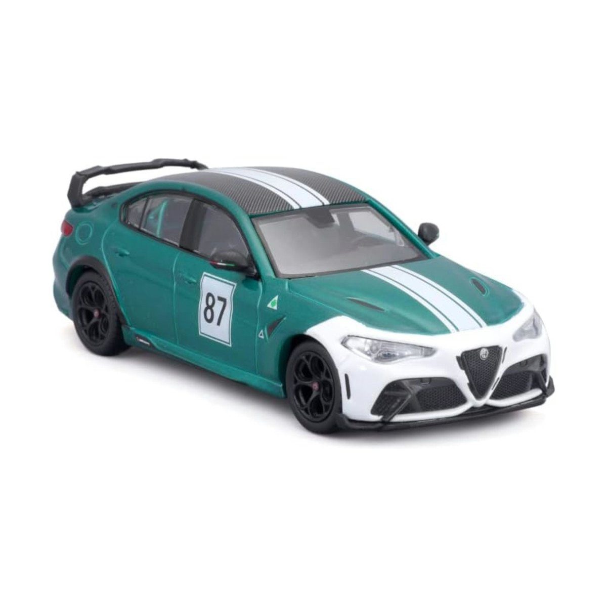 Bburago Modellauto Alfa Romeo GTAm (grün), Maßstab 1:43, detailliertes Modell