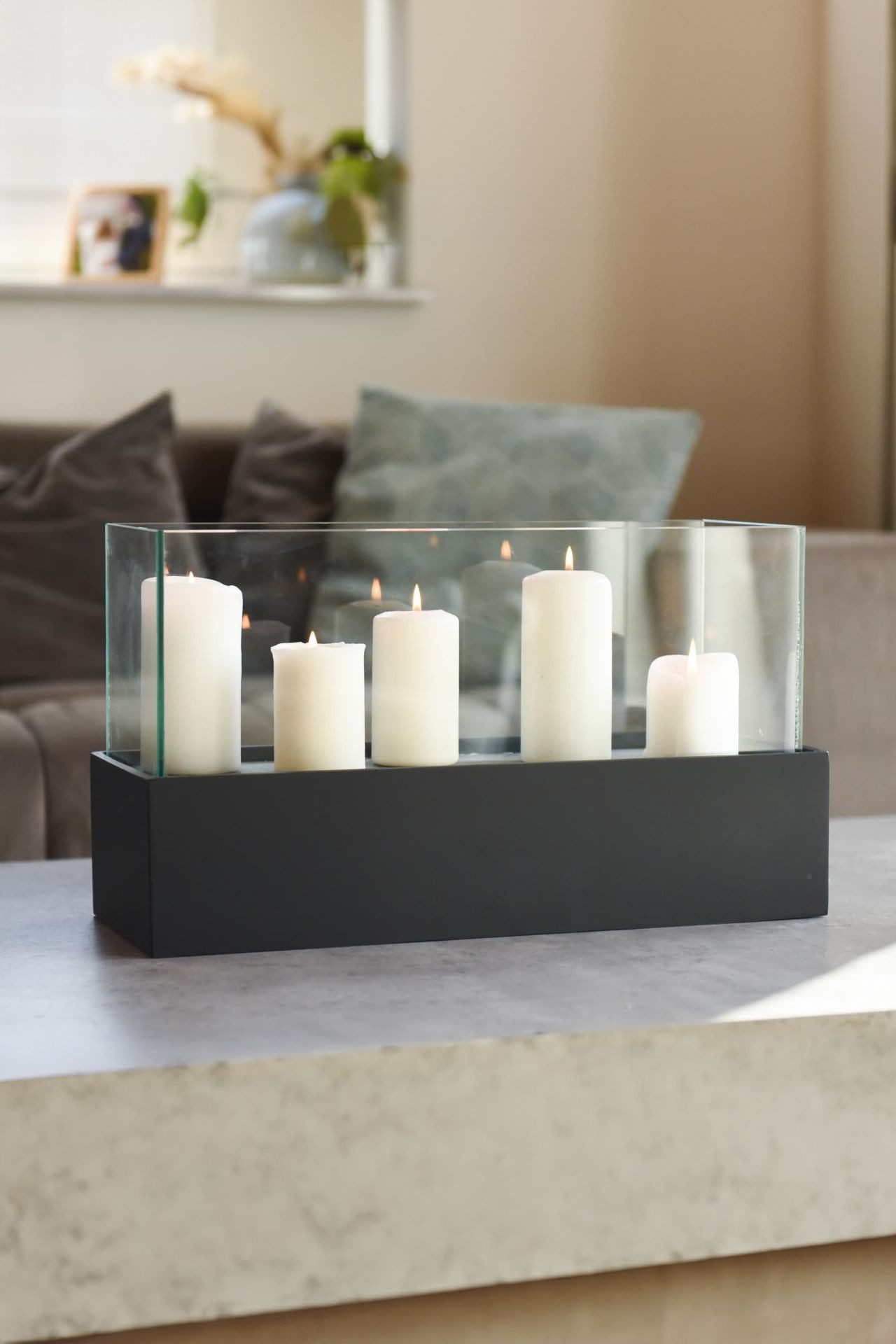 VIVANNO Windlicht Fiberglas CANDELITO - Schwarz günstig online kaufen
