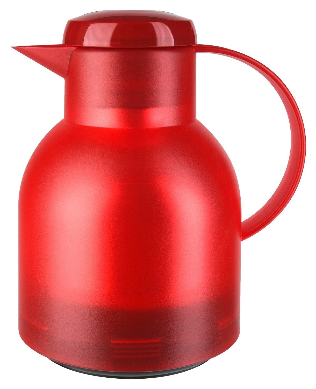Liter, SAMBA, Auslaufsicher Isolierkanne Rot Transluzent Iso-Kanne, Rot, 1 Emsa