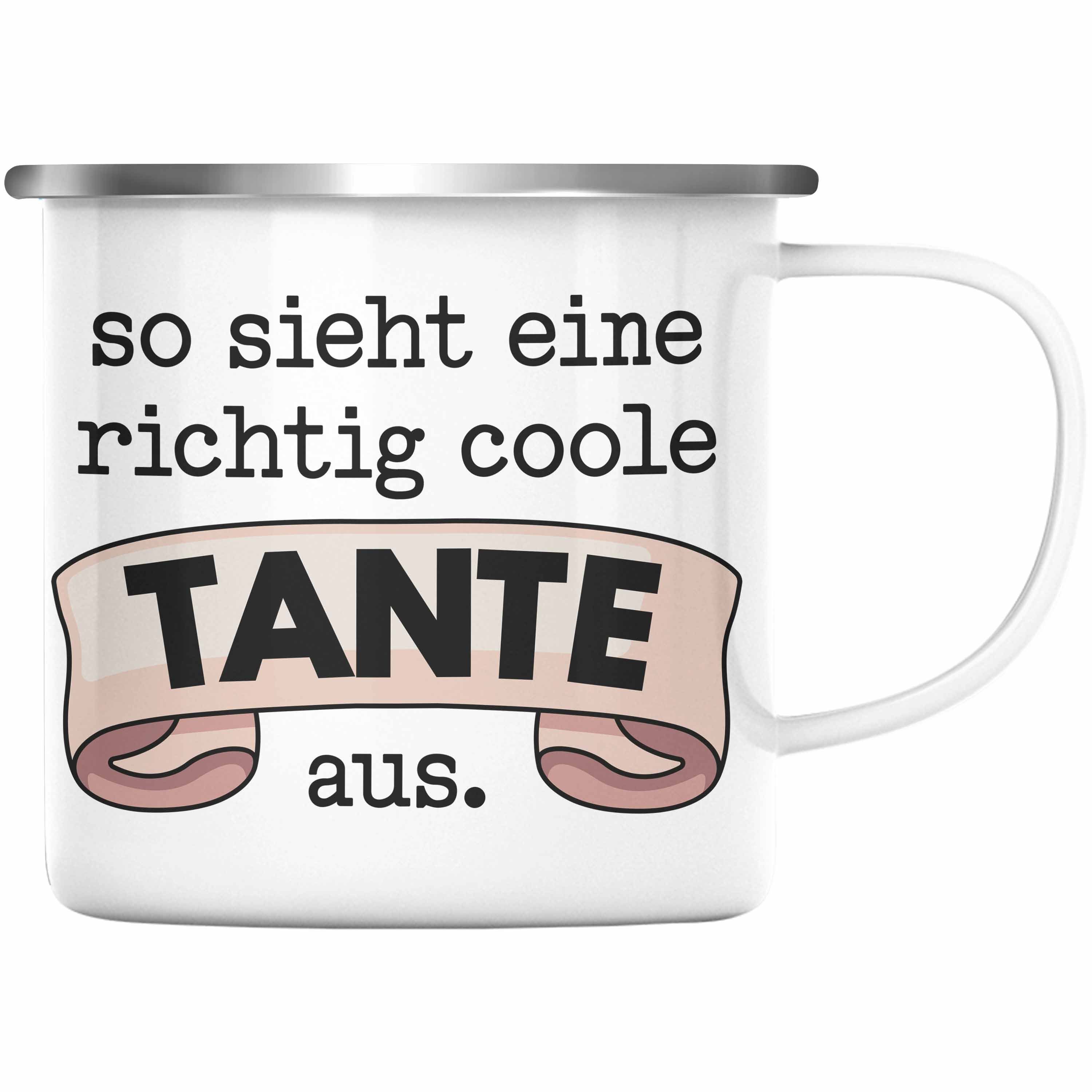 Trendation Thermotasse Trendation Beste Tante Geschenk Emaille Tasse