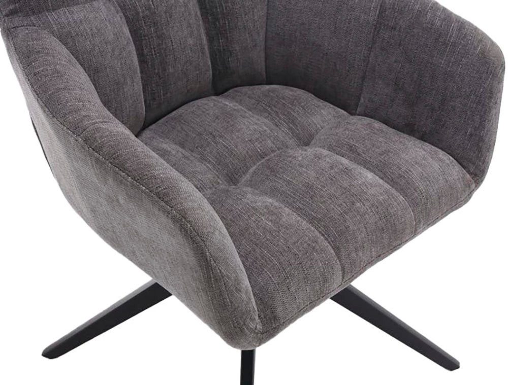 Home affaire Drehstuhl Nizza (Set, 2 St), Hochwertiger Stoff und robuster Metallfuß