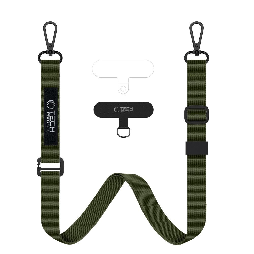 TECH PROTECT Handykette Umhängeband Handyband Trageschlaufe, 2-in-1 Set, längenverstellbar, abnehmbare Clips