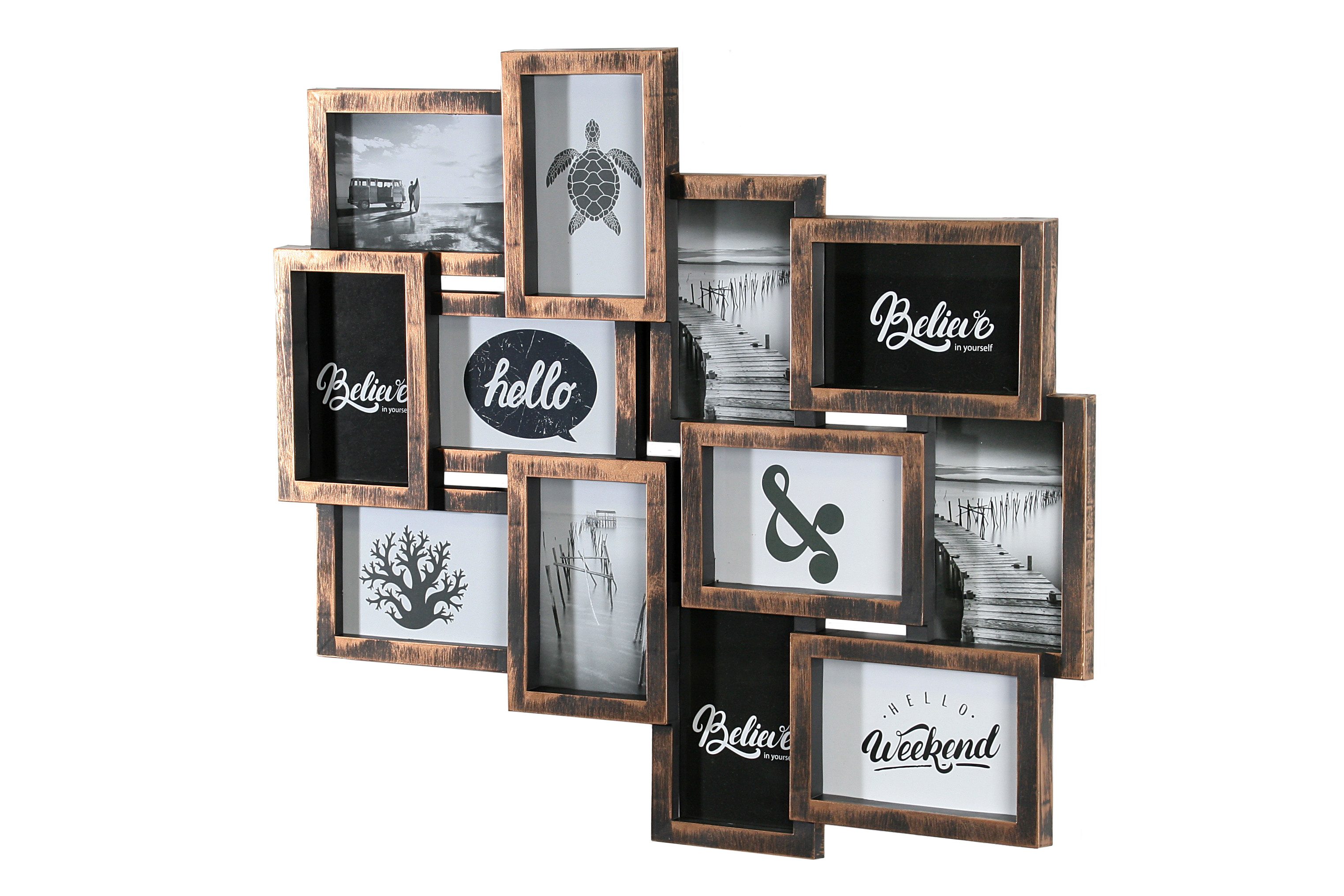 Wackadoo Living Bilderrahmen Collage Modern, für 12 Bilder, Fotoformat 10x1 günstig online kaufen