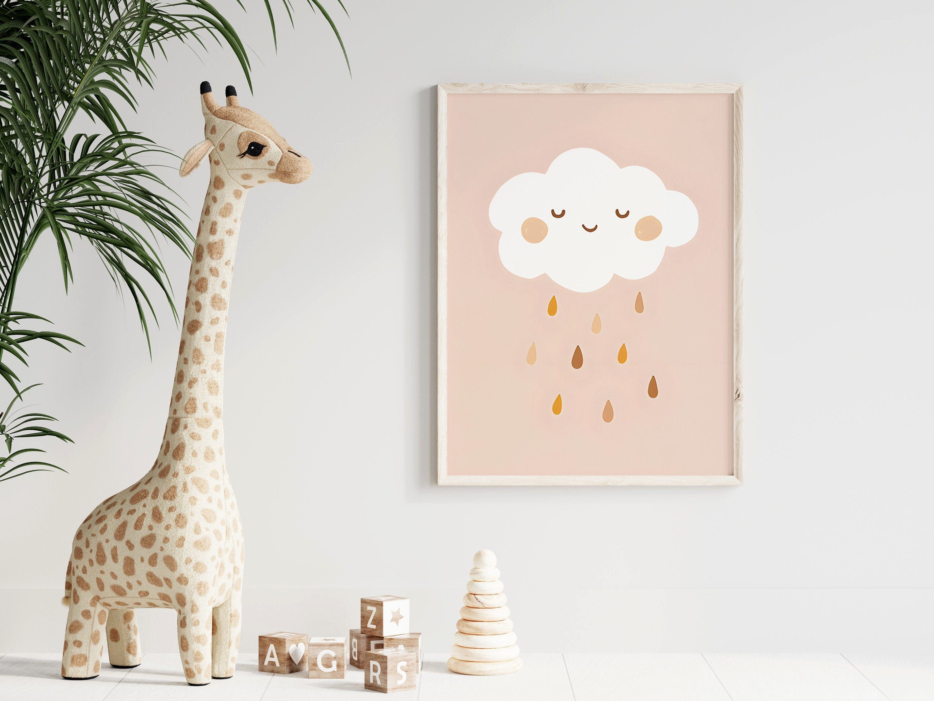JUSTGOODMOOD Poster Kinderzimmer Sonnenstrahlen Regenbogen Herzen Blumen Kinderzimmer Bild, Regenbogen (1 St) – Bild 5 von 5