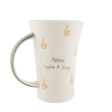 Mila Becher Mila Keramik-Becher Coffee Pot Oommh Katze relax - take it easy, Keramik