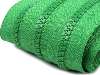 maDDma Reißverschluss 10m Kunststoff-Reißverschluss endlos Profil 5mm, 239 grün