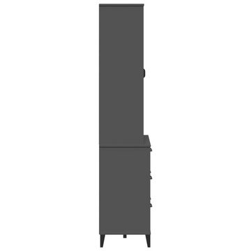 vidaXL Sideboard Highboard VIKEN Anthrazit 80x40x190 cm Massivholz Kiefer (1 St)