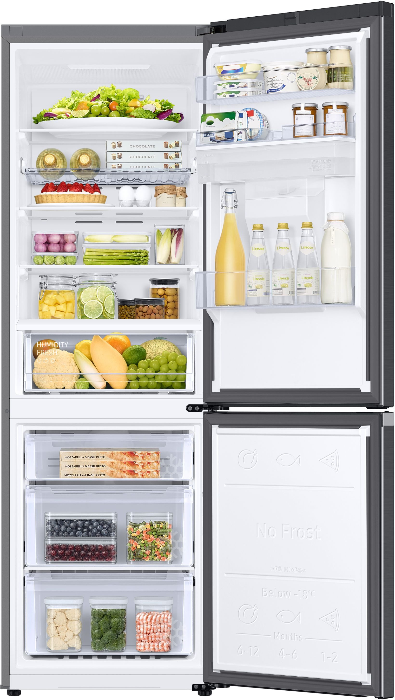Samsung Kühl-/Gefrierkombination 7300 Serie RL34C652CB1, 185,3 cm hoch, 59,5 cm breit, No Frost sowie Wifi & AI Energy Mode (SmartThings)
