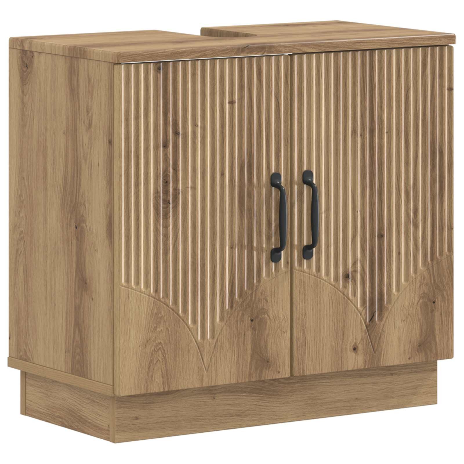vidaXL Gartenlounge-Set 2-teiliges Badezimmer Schrank Set HOORN Artisan-Eiche