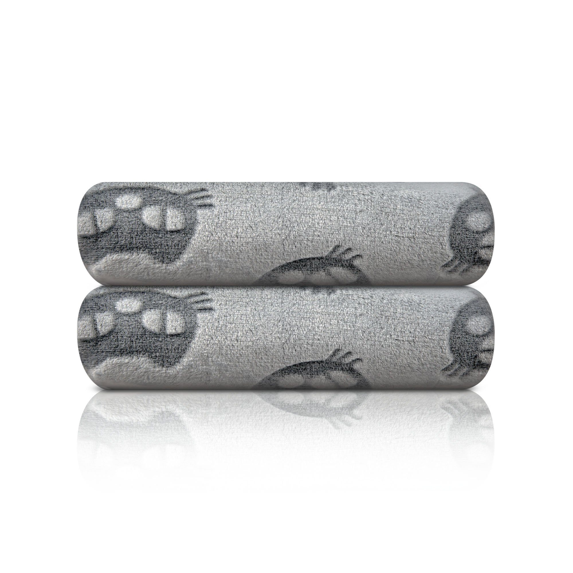 Wohndecke Bella Casa, Bestlivings, Kuscheldecke XXL (150 x 200 cm) - Hellgrau - Flauschdecke 3D-Effekt