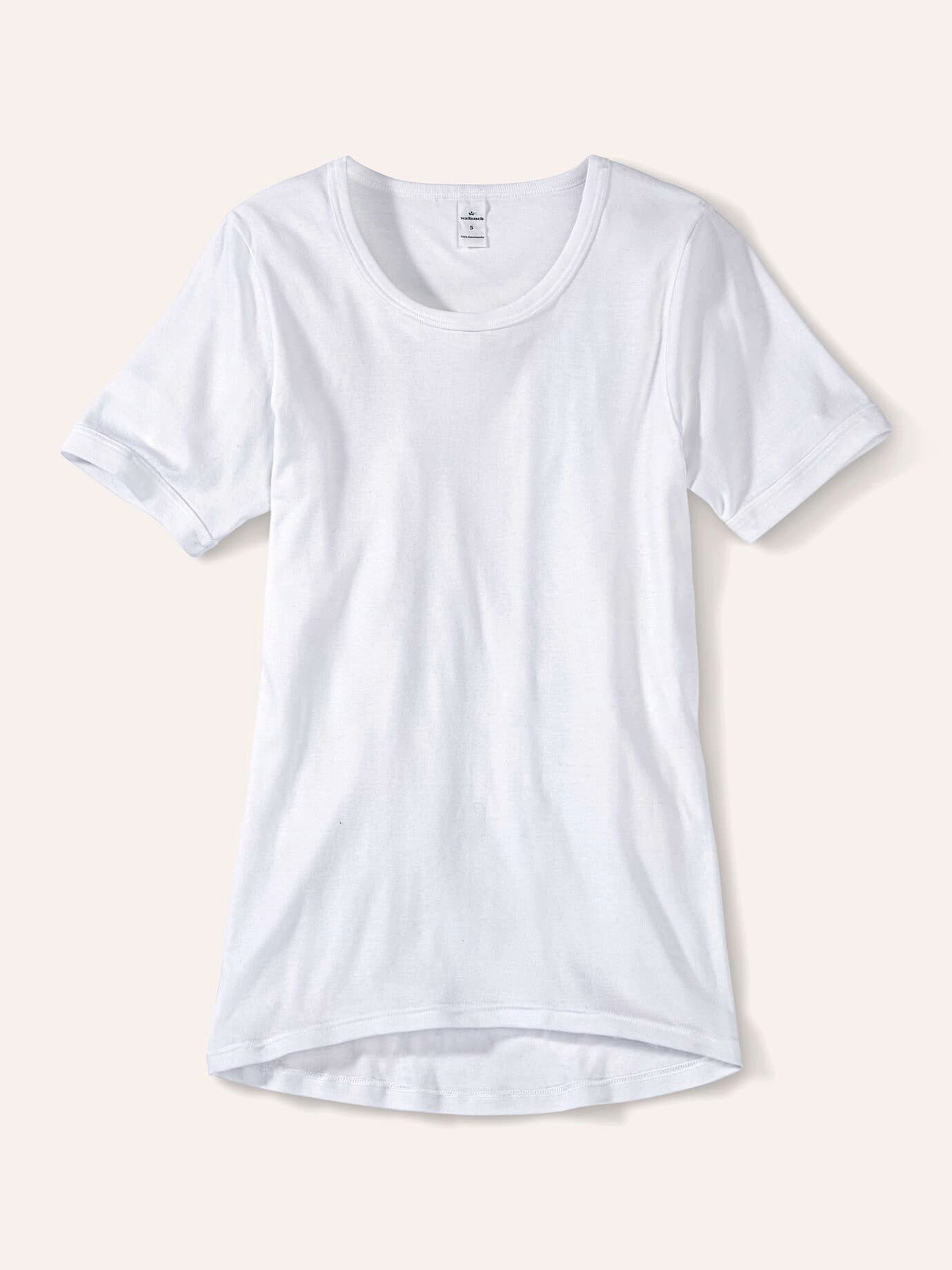 Walbusch Unterziehshirt Herren Feinripp-Shirt 2er-Pack Rundhals Halbarm, pflegeleicht – Bild 2 von 3