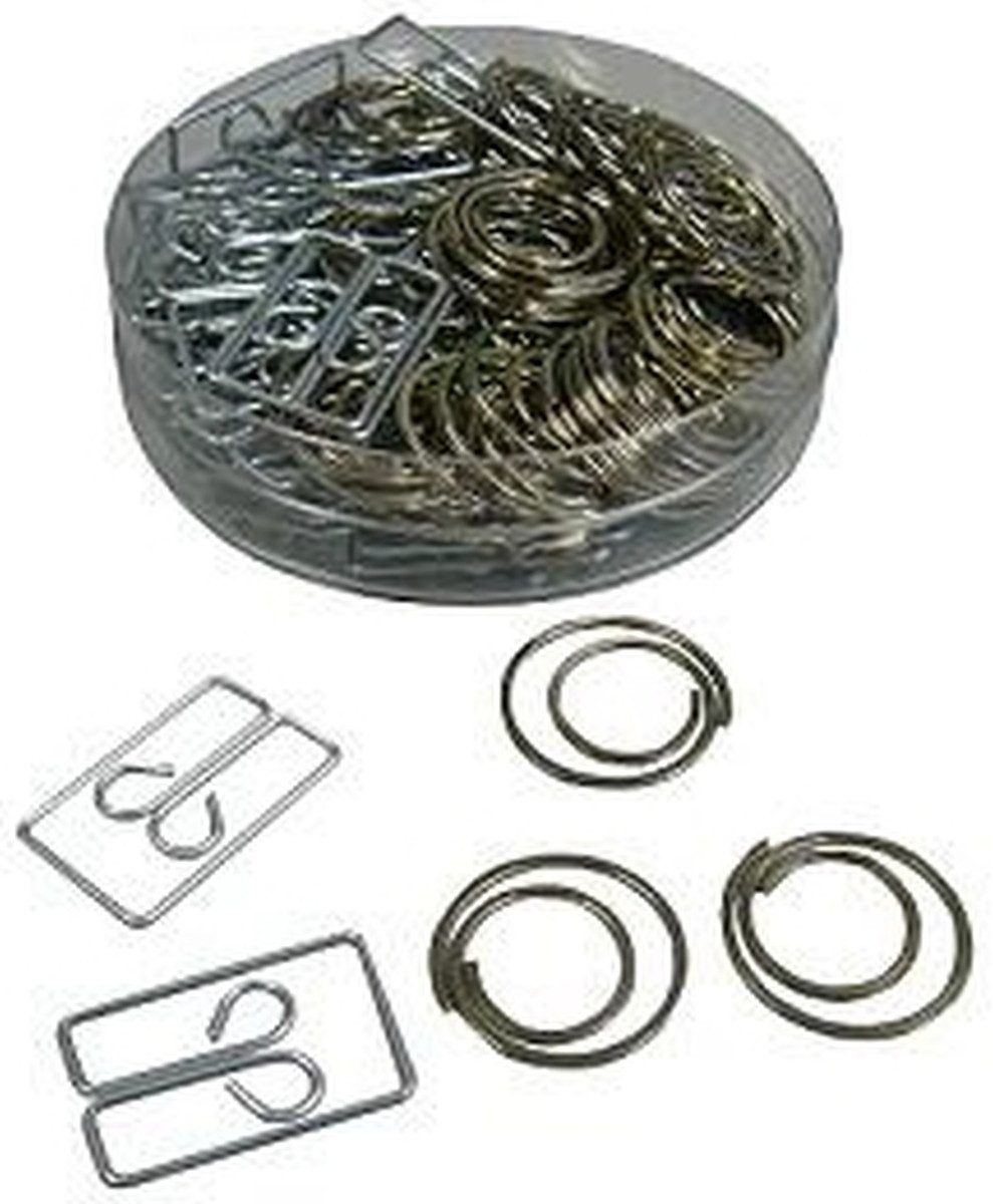 Büroklammer Briefklammern Paperclips Metall 2 Formen VE=100 Stück.