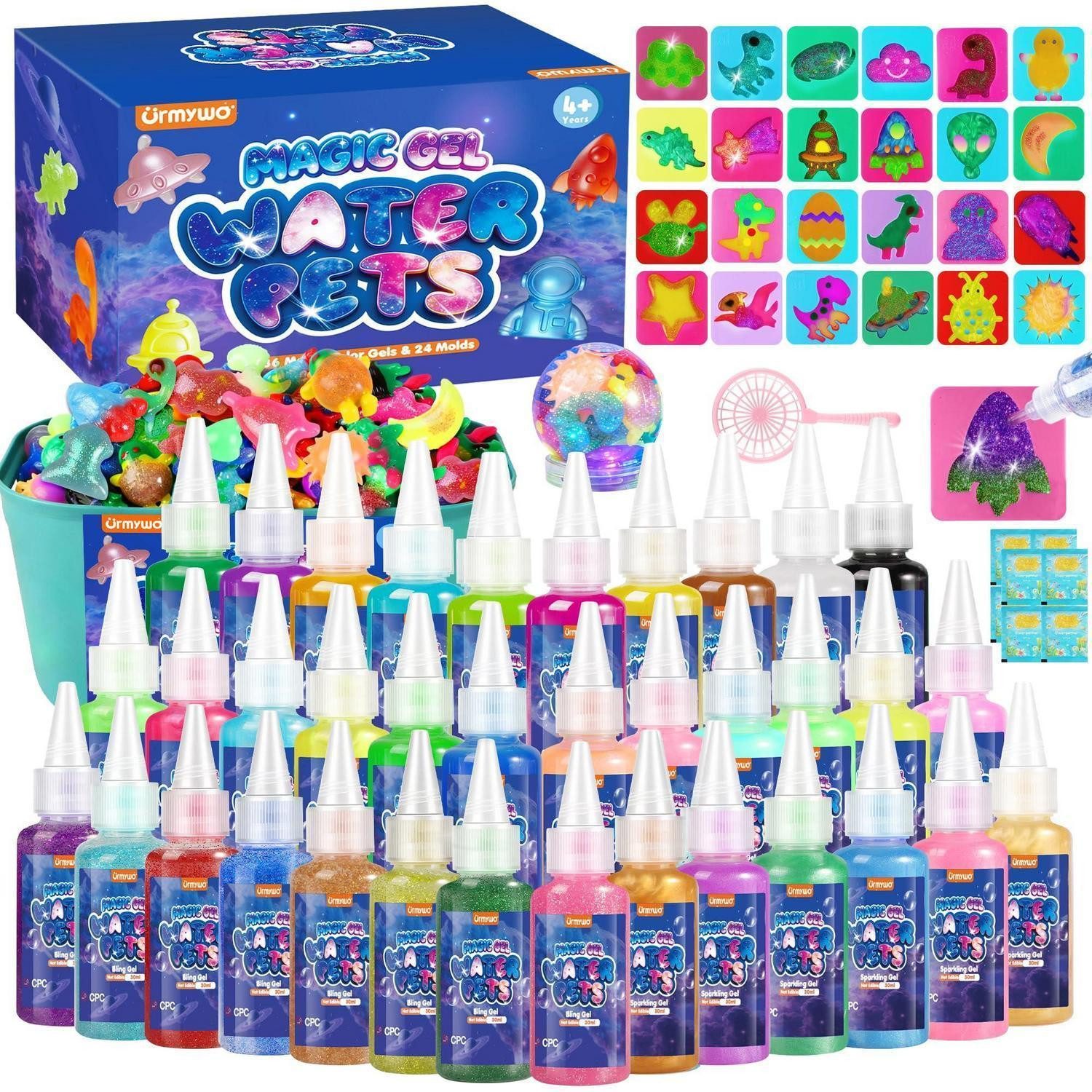 LuxusKollektion Kreativset Wassergel Bastelset 36 Farben & Formen