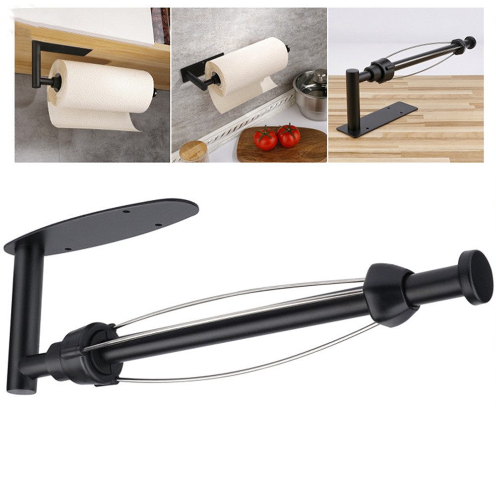 YVMOOEC Küchenrollenhalter Küchenrollenhalter mit Dämpfungseffekt ohne Bohren, (Einhand-Tränenpapier), Selbstklebend oder schraubben für Küche und Badezimmer