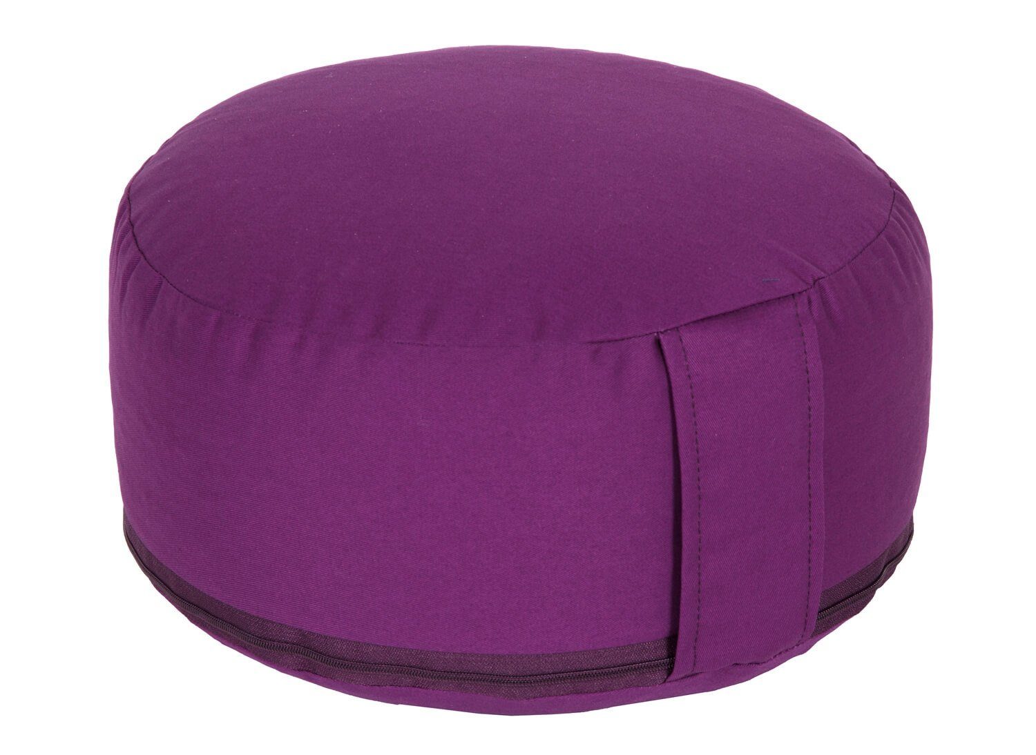 Yogakissen regional hergestellt yogabox Rondo Meditationskissen D, aubergine Classic