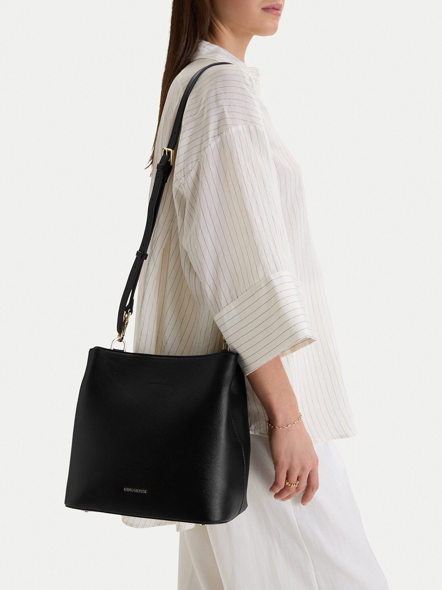 Handtasche Gino Rossi Damenhandtasche Schwarz Gino Rossi-TYLO-182 Schwarz