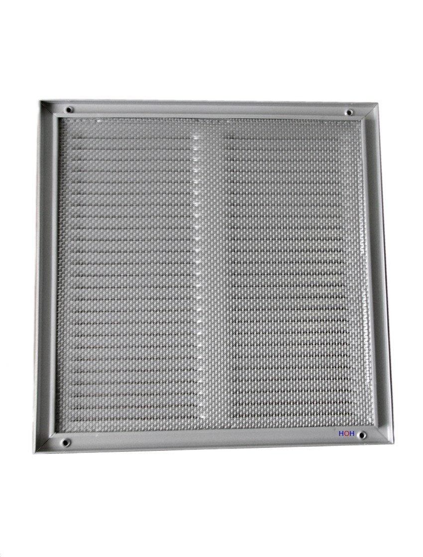 Häusler Onlinehandel GmbH Lüftungsgitter Lüftungsgitter LG 3030 MGS-AL Lamellengitter Alu PVD 300 x 300 mm, mit integriertem Fliegengitter