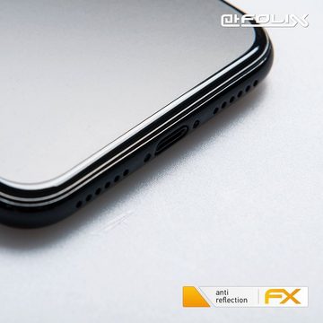 atFoliX Schutzfolie für Apple iPhone X Front, (3 Folien), Entspiegelnd und stoßdämpfend