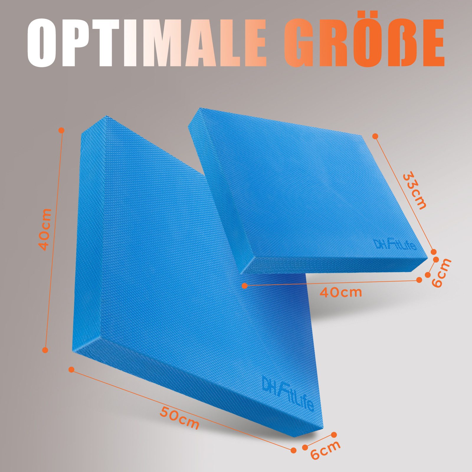 DH FitLife Balance Pad Balancekissen ideal für Gleichgewicht- & Stabilitätstraining, (Unterstützt Balance- & Krafttraining, Perfekt für Yoga, Pilates & Core-Training), Physiotherapie & Fitness Kissen