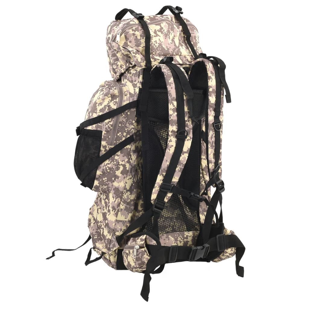 vidaXL Rucksack Wanderrucksack Kamelbraun Tarnfarben 60 L Oxford-Gewebe (1-tlg) – Bild 3 von 5