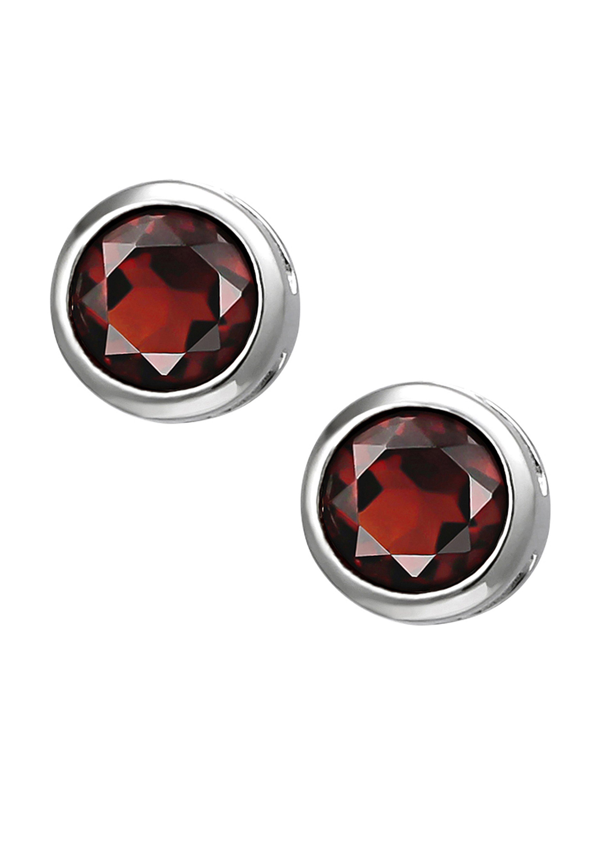 JOBO Paar Ohrstecker Ohrringe mit Granat, 925 Silber günstig online kaufen