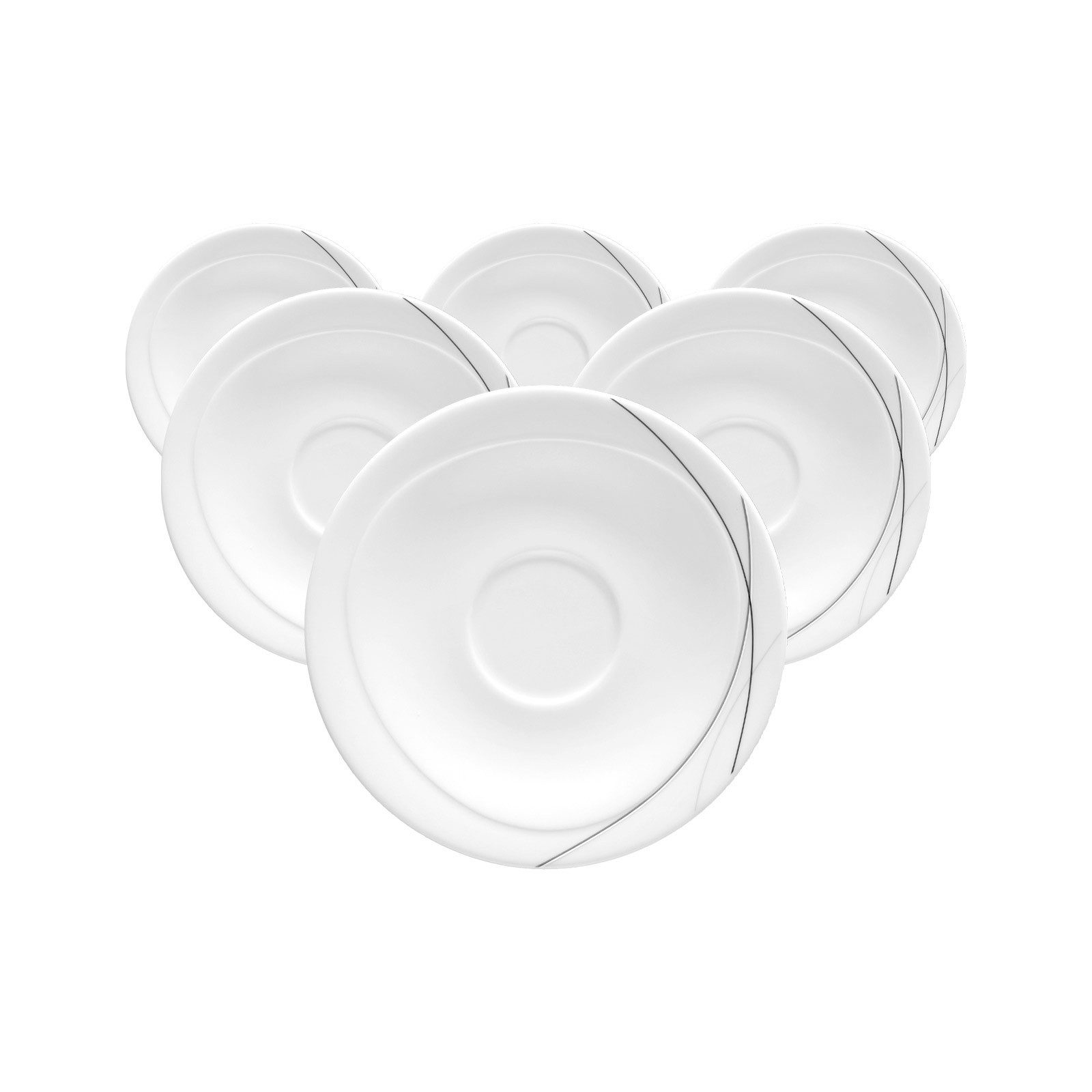 Seltmann Weiden Untertasse Trio Highline Frühstücksuntertassen ø 17,5 cm, (6 St)