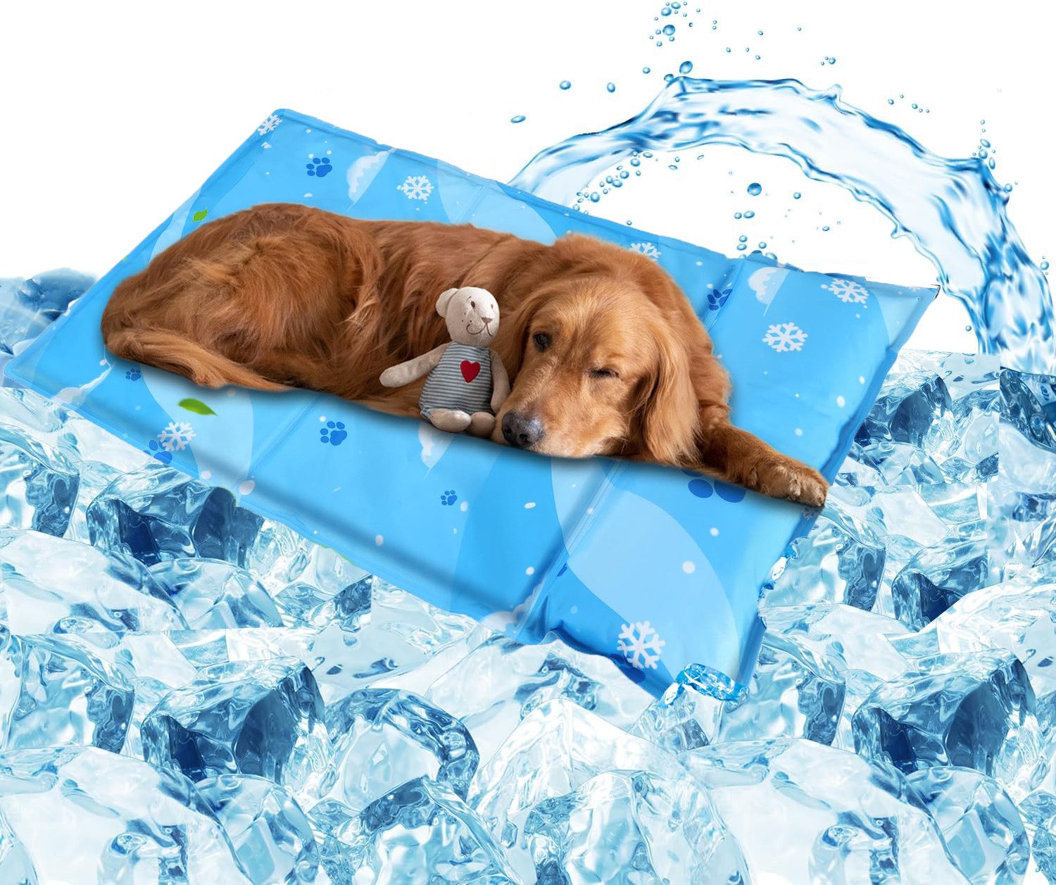 Tierbett Kühlmatte Hund, Kuhlmatte für Hund und Katze mit Ungiftiges Gel