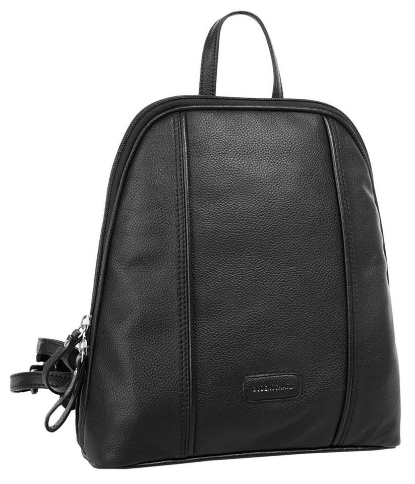 BODENSCHATZ Cityrucksack, echt Leder, Höhe 27 cm x Breite 24 cm x Tiefe 10  cm