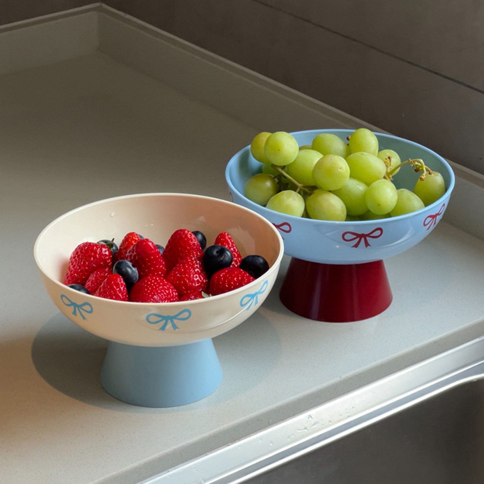 Jumpeak Obstschale obstschale modern,obstschale etagere,obst und gemüse aufbewahrung, PET+ABS, (Set), siebkorb fürspülbecken,Gemüsewaschbecken,dekowohnzimmer,organizerküche