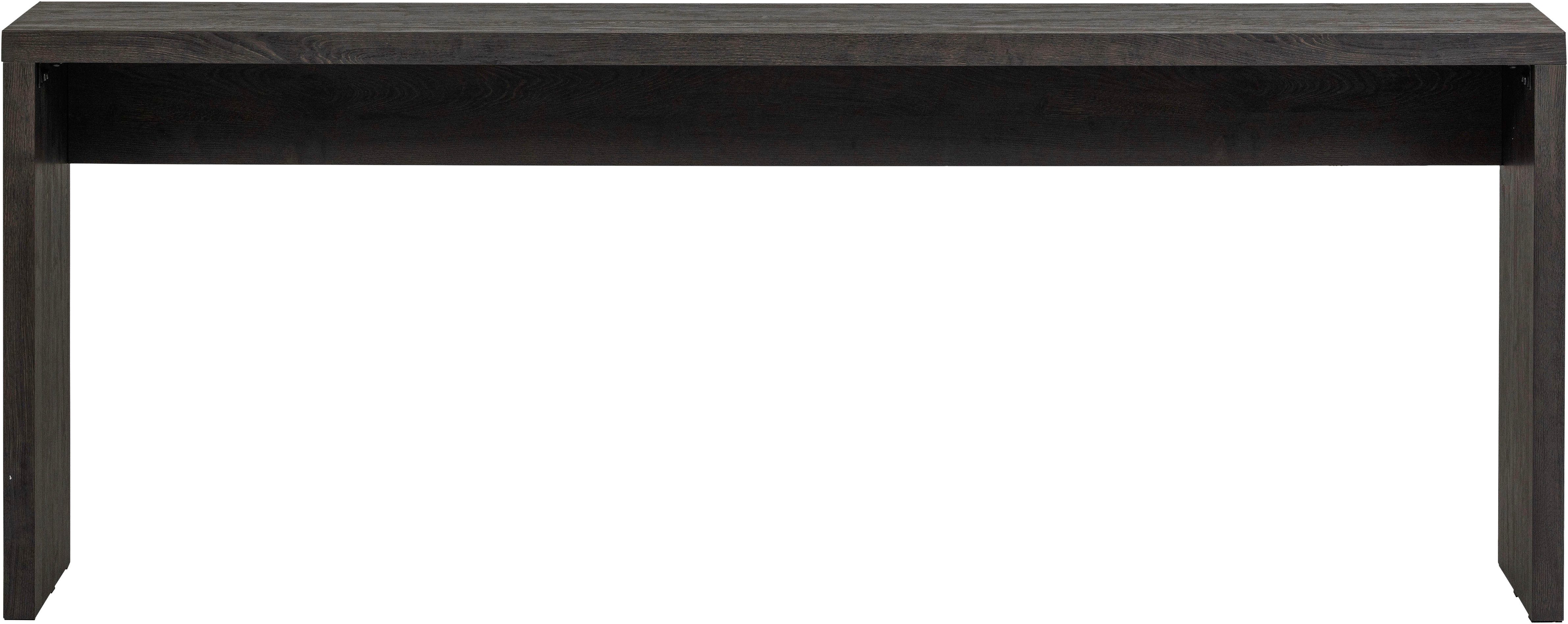 WOOOD Couchtisch Maan MDF mit sichtbarer Holzmaserung, B 200 x T 45 x H 76 cm, Vollständig montiert geliefert, pflegeleicht, sichtbare Maserung