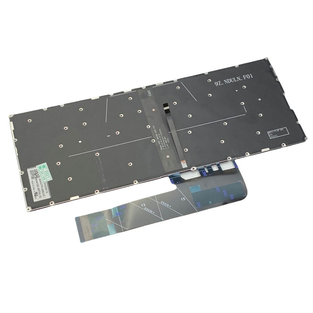 Trade-Shop Ersatz passend für Lenovo Yoga 530-14ARR 81H9 81H9001M 81H9005F Tastatur (Tasten: Deutsch, QWERTZ / Farbe: Grau / mit Hintergrundbeleuchtung)