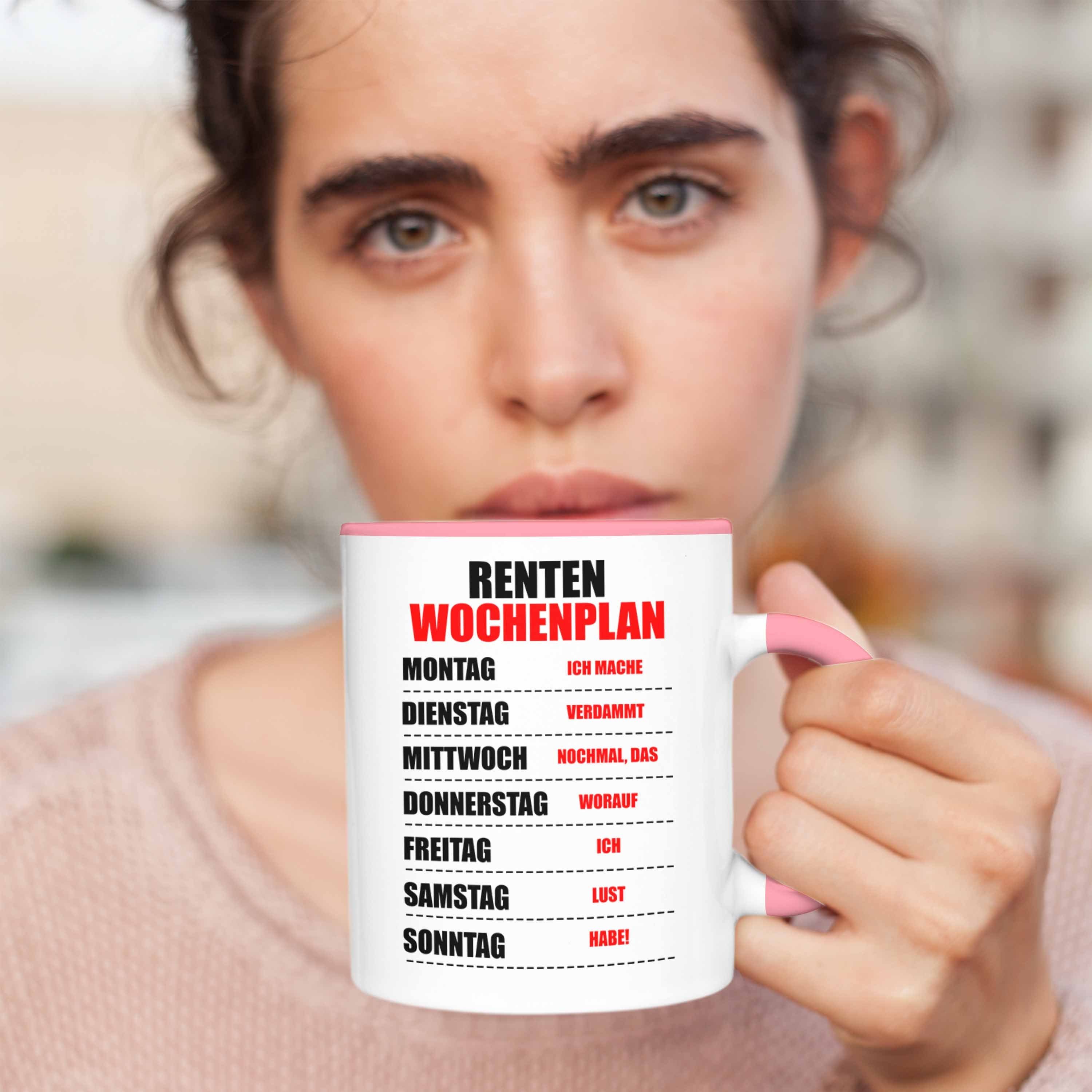 Renter Abschied Ruhestand Tasse Renteneintritt Rente Mann Frau Rentnerin Rosa - Trendation für Tasse Lustig Trendation Geschenk Spruch