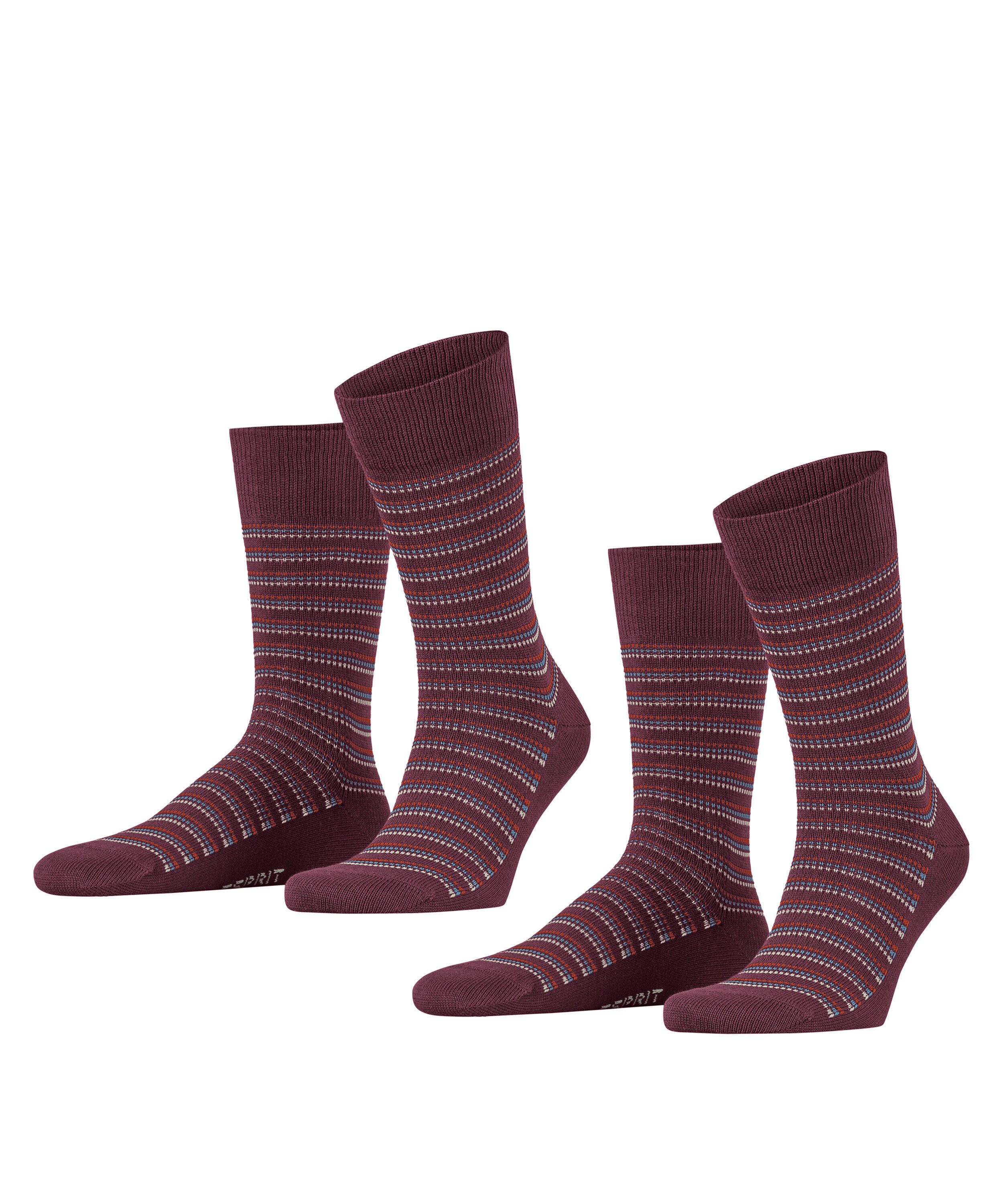 Esprit Socken Piqué Stripe 2-Pack (2-Paar) mit Bio-Baumwolle günstig online kaufen