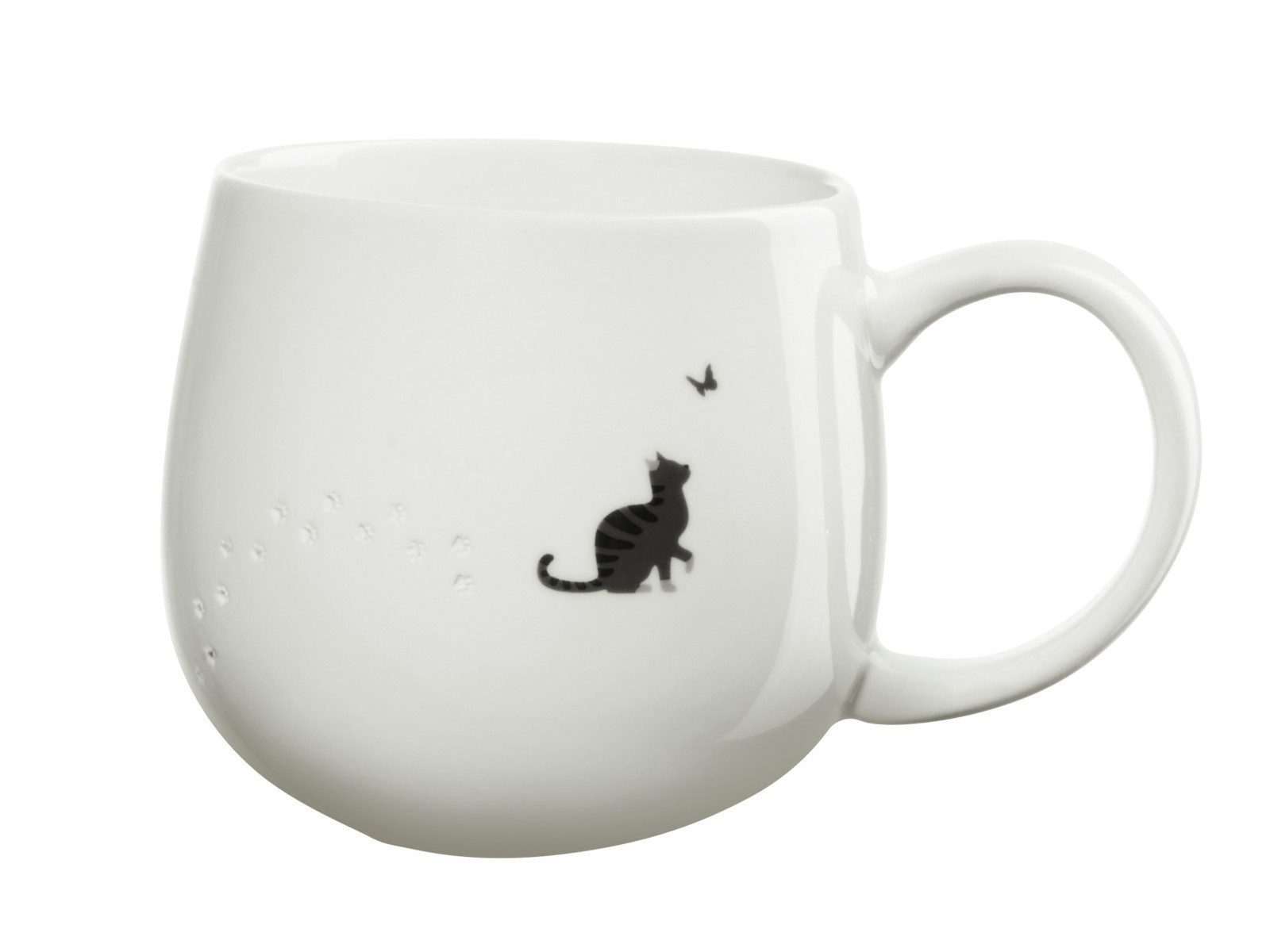 ASA SELECTION Becher magu Henkelbecher Cat weiß 0,4l, New Bone China