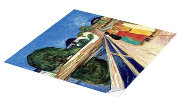 Posterlounge Wandfolie Edvard Munch, Auf der Brücke, Malerei