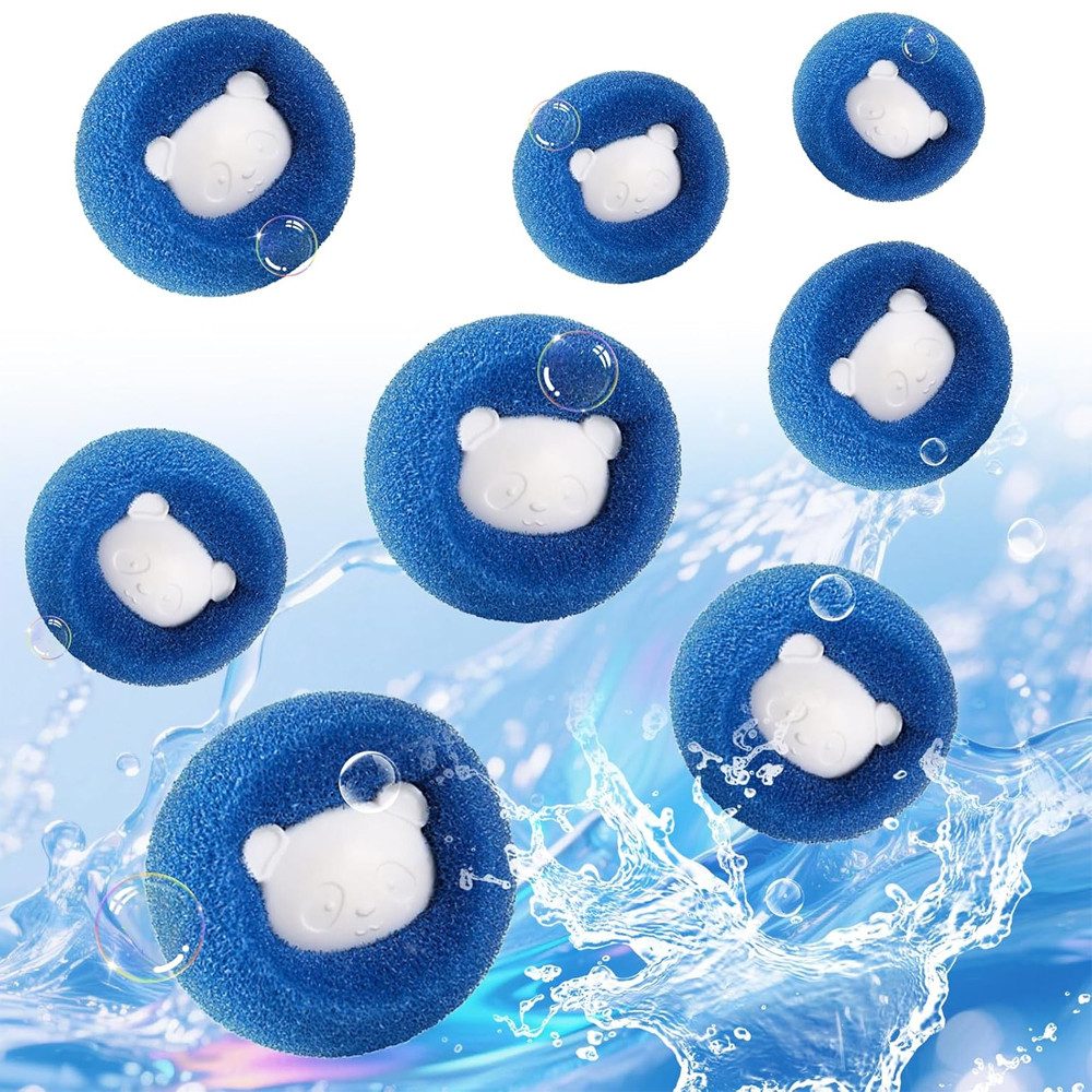 TUWENA Wäschekugel 8 Stücke Fusselbälle Waschmaschine, Wiederverwendbare Waschbälle, Waschkugel, Waschball