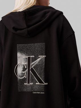 Calvin Klein Jeans Plus Sweatshirt PLUS DIFFUSED CK ZIP-THROUGH in Großen Größen mit Backprint