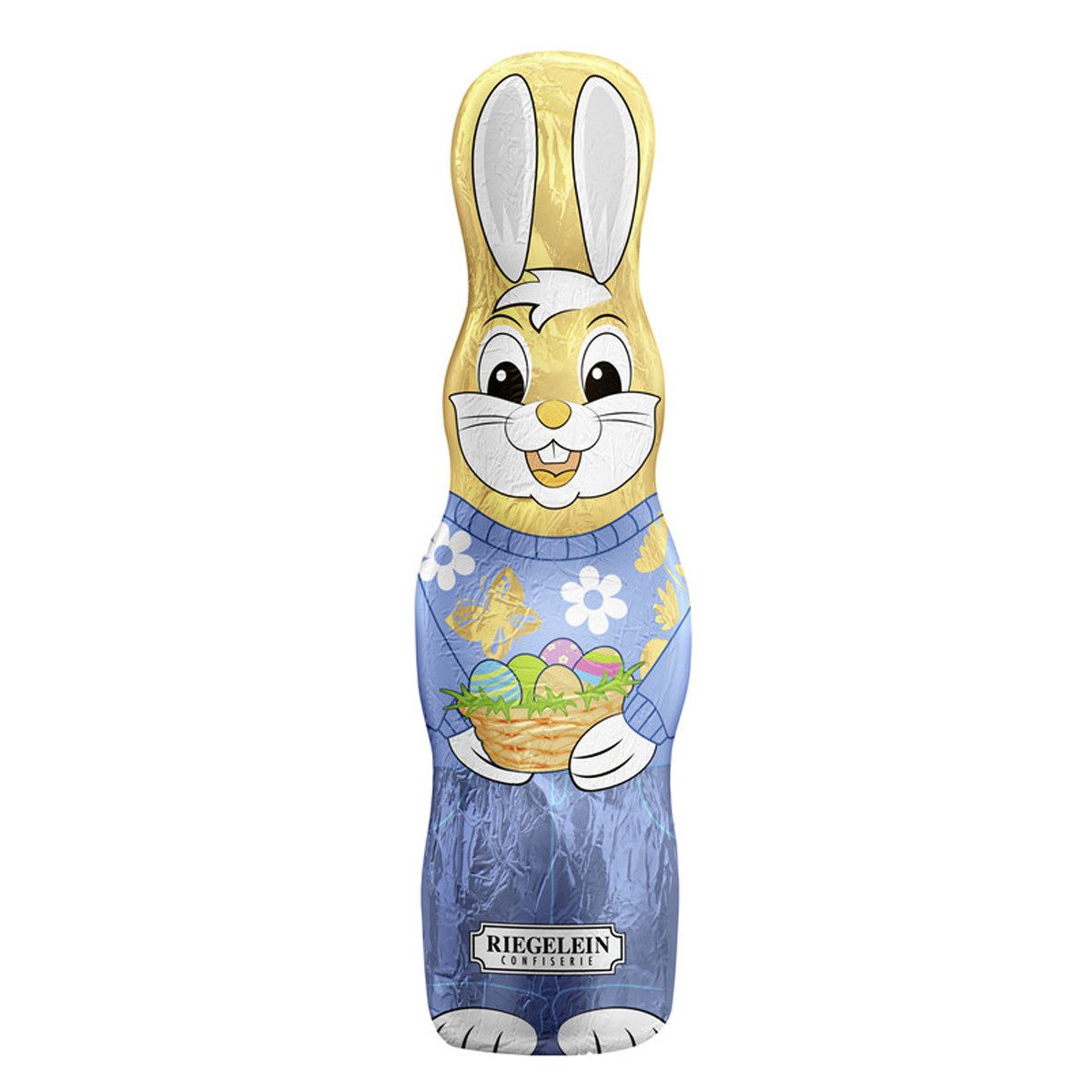 Riegelein Confiserie Schokolade, Riegelein Lachhasen Osterhase oder Häsin Vollmilchschokolade 60g