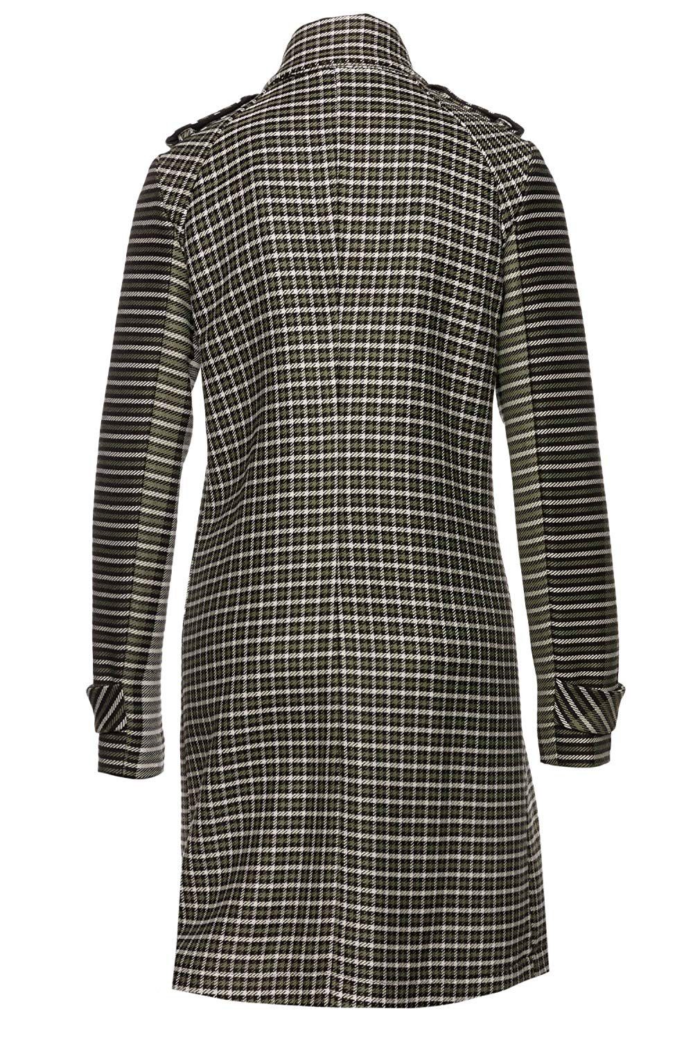 Patrizia Pepe Trenchcoat British Tweed Mantel Gr. 40 mit Reverskragen