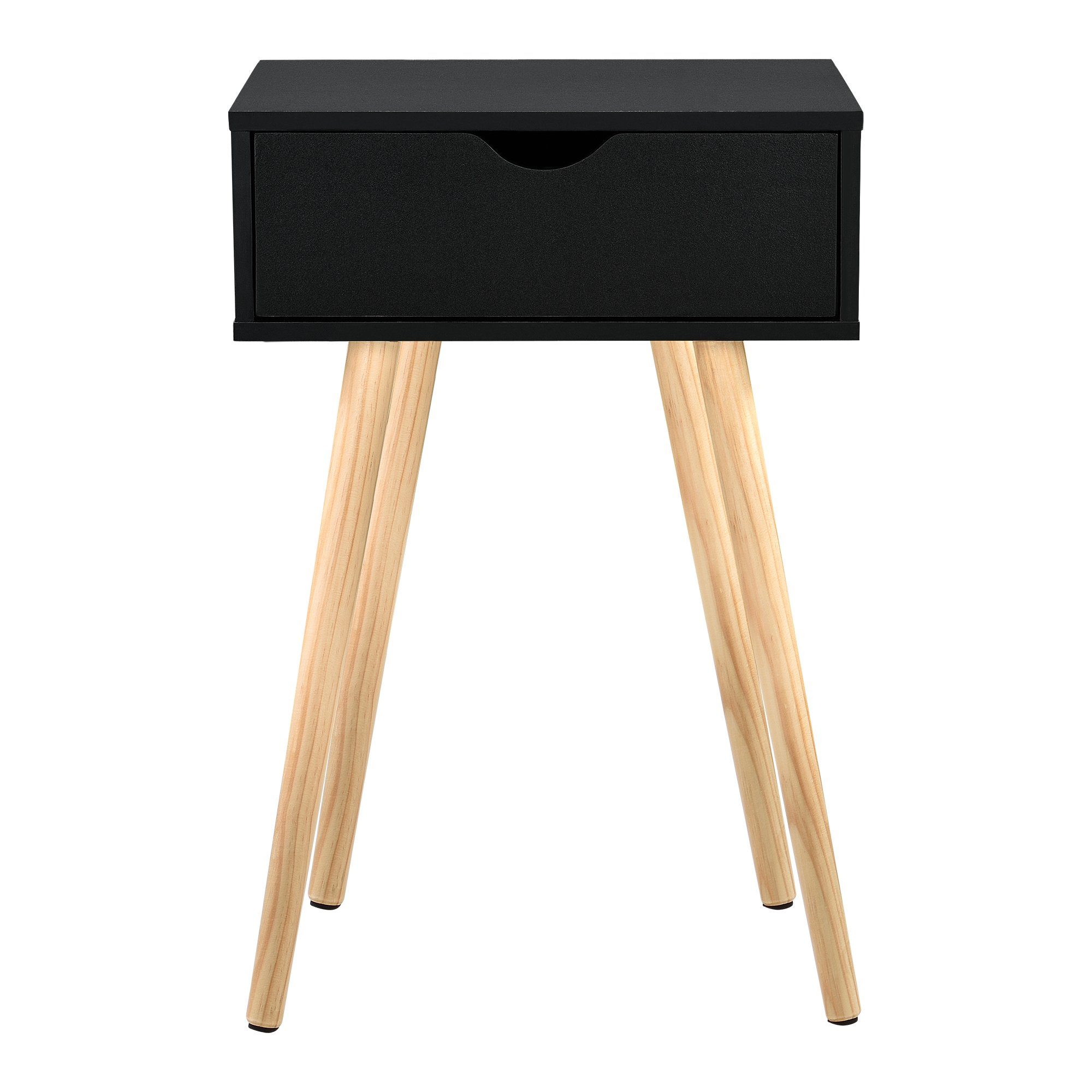 en.casa Nachttisch, »Sörby« mit Schublade 60x40x30 cm Schwarz