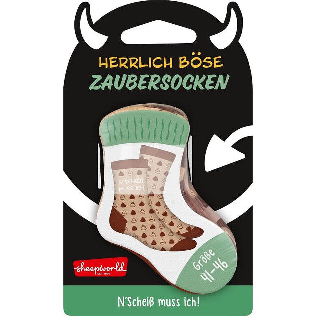 Sheepworld Socken Sheepworld Herren Socken Zaubersocken Gr 41-46 Geschenk SCHEISS 75078