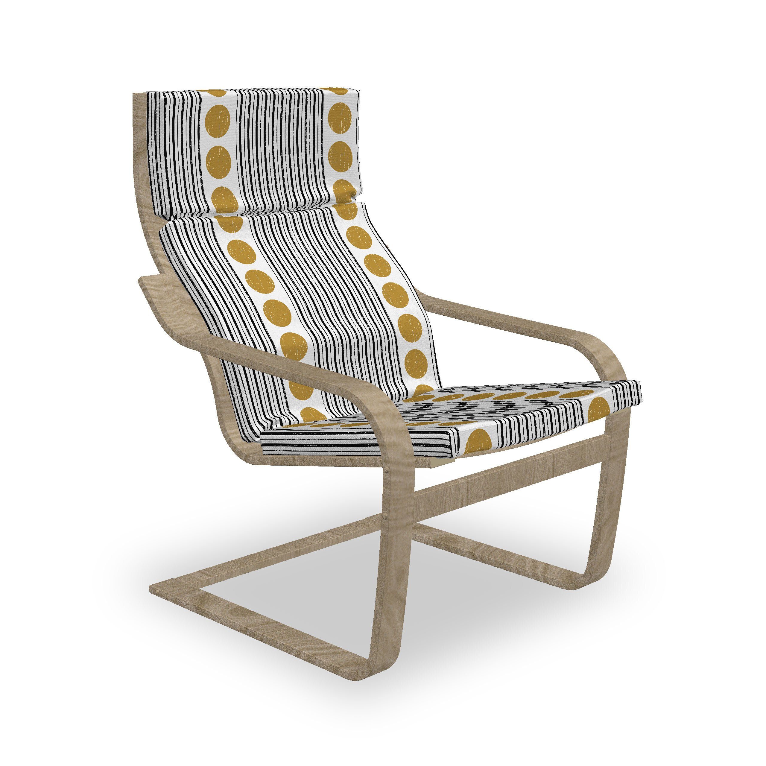 Abakuhaus Stuhlkissen Sitzkissen mit Stuhlkissen mit Hakenschlaufe und Reißverschluss, Geometrisch Kreise Grunge-Effekt