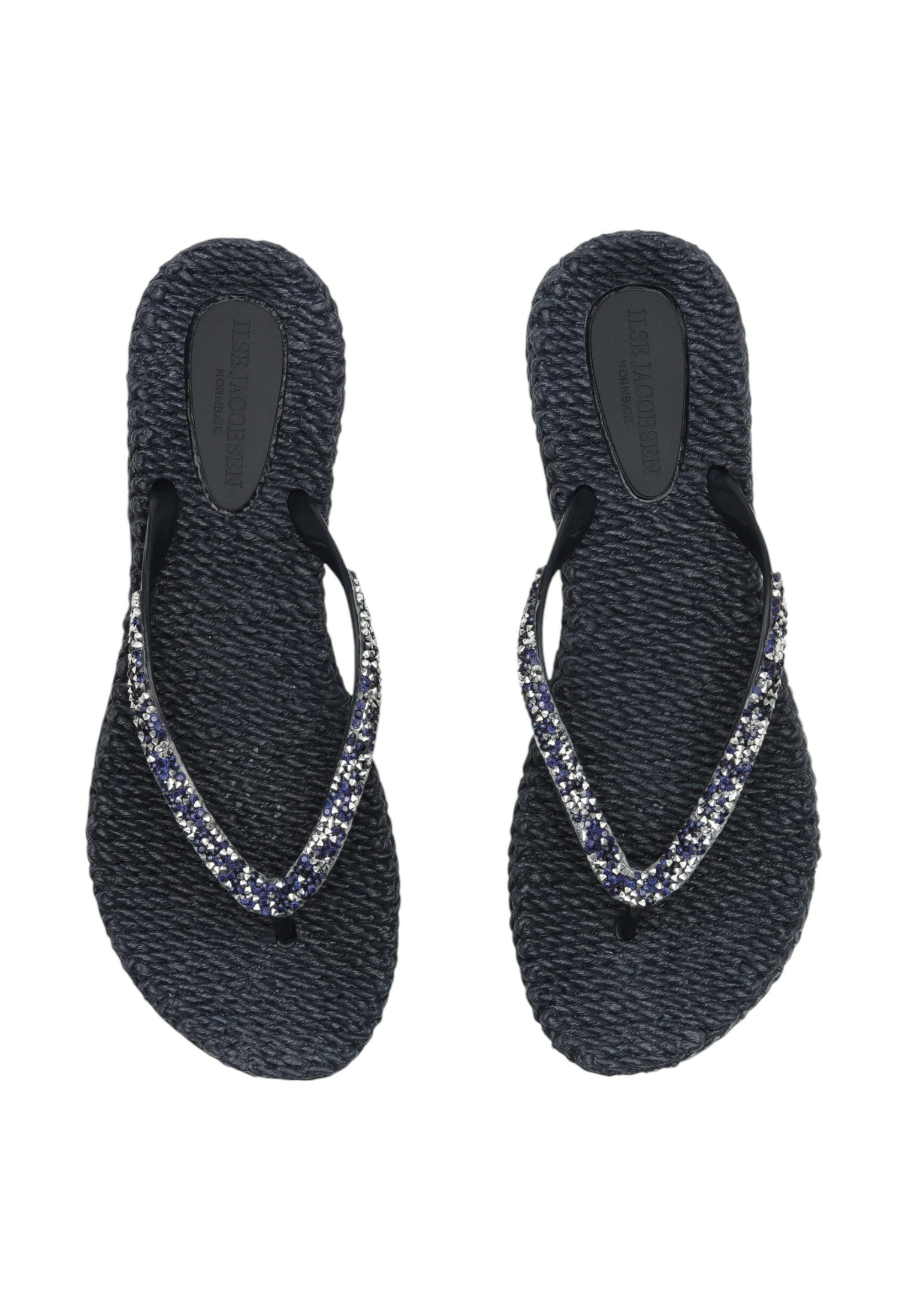 Ilse Jacobsen CHEERFUL03G Zehentrenner Leicht & flexibel, Massageeffekt, mit Glitzer, hoher Tragekomfort