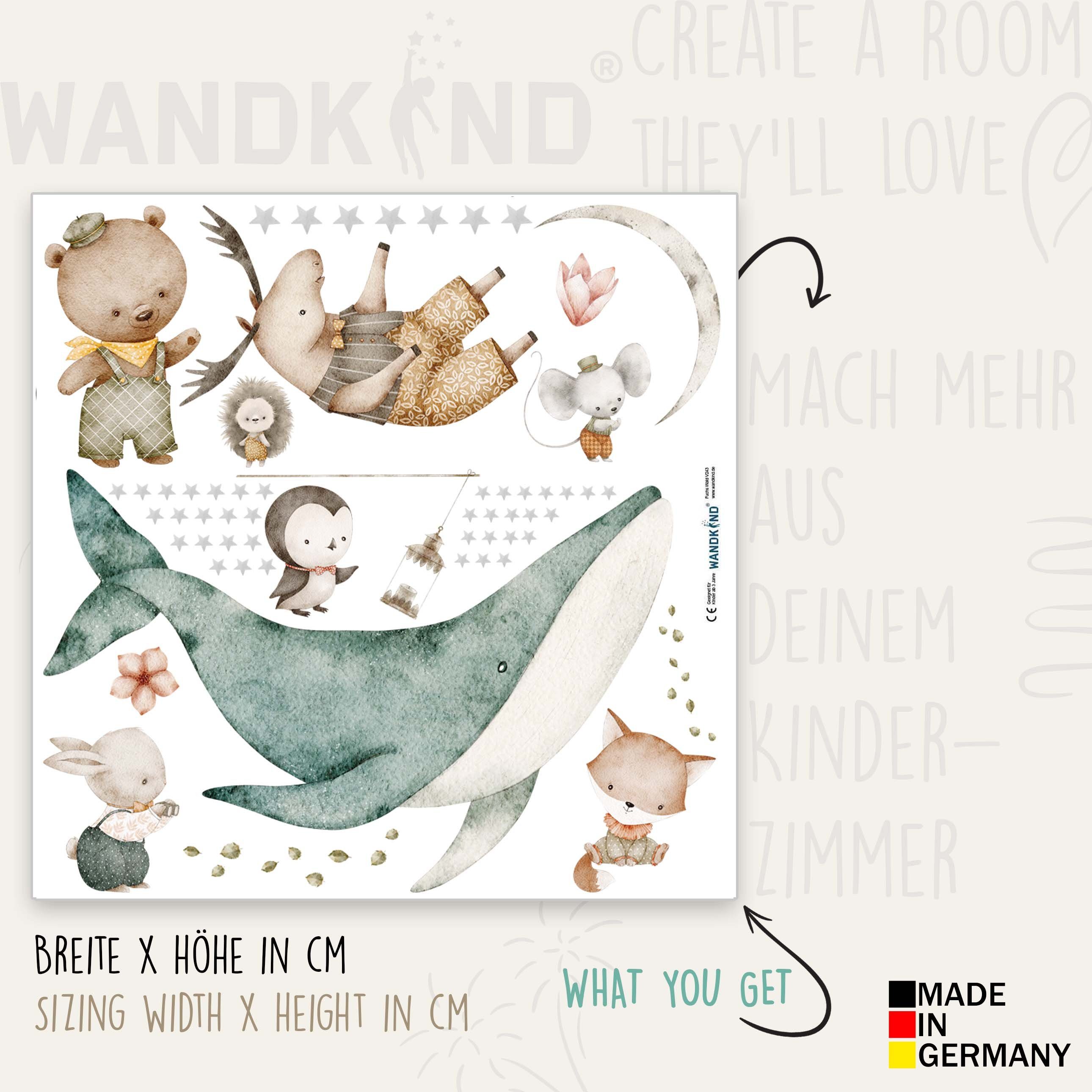 WANDKIND Wandtattoo Wal Reiter Tiere V382 günstig online kaufen