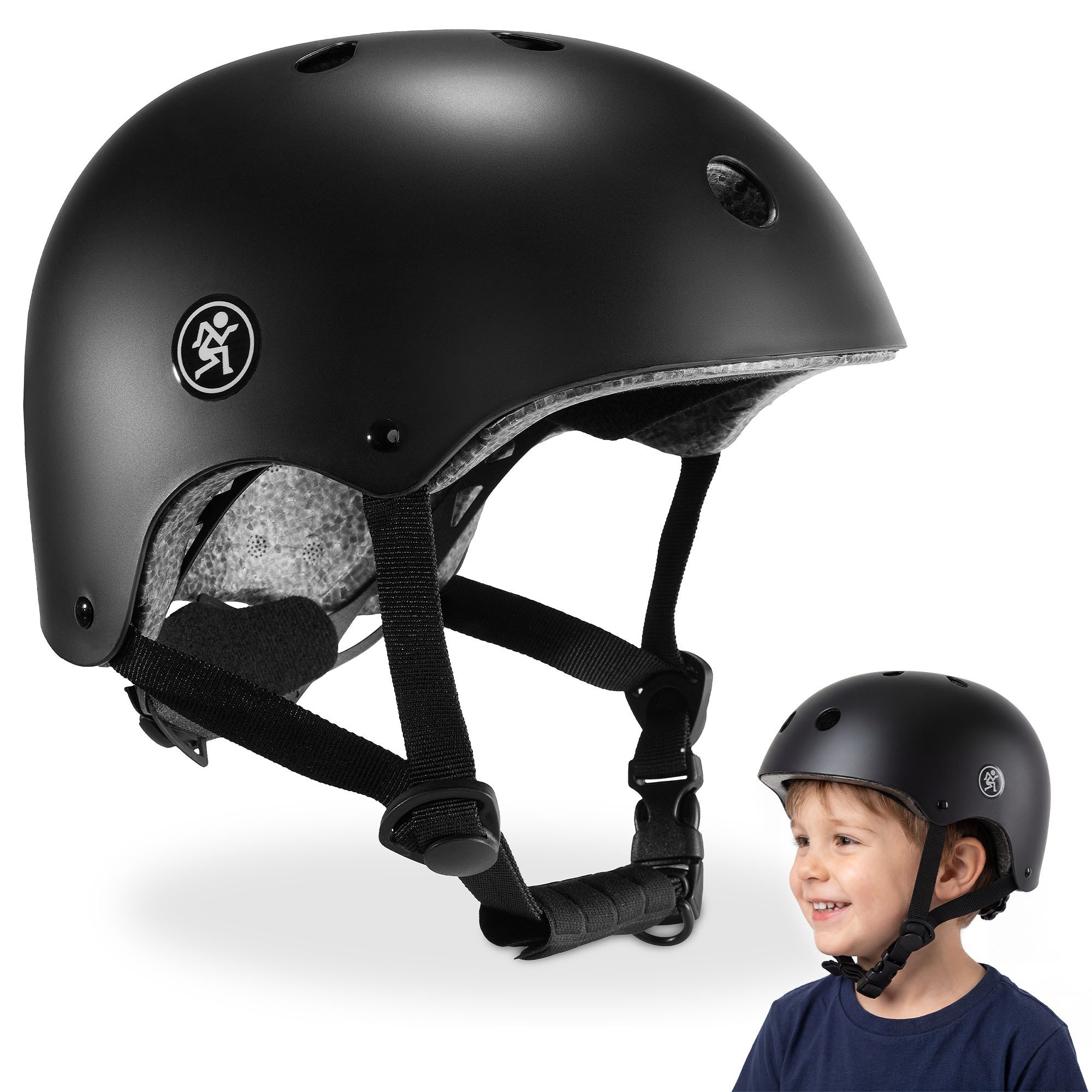 Kinderhelm HyperMotion Kinderhelm S 46–56 cm Schwarz Matt Fahrrad