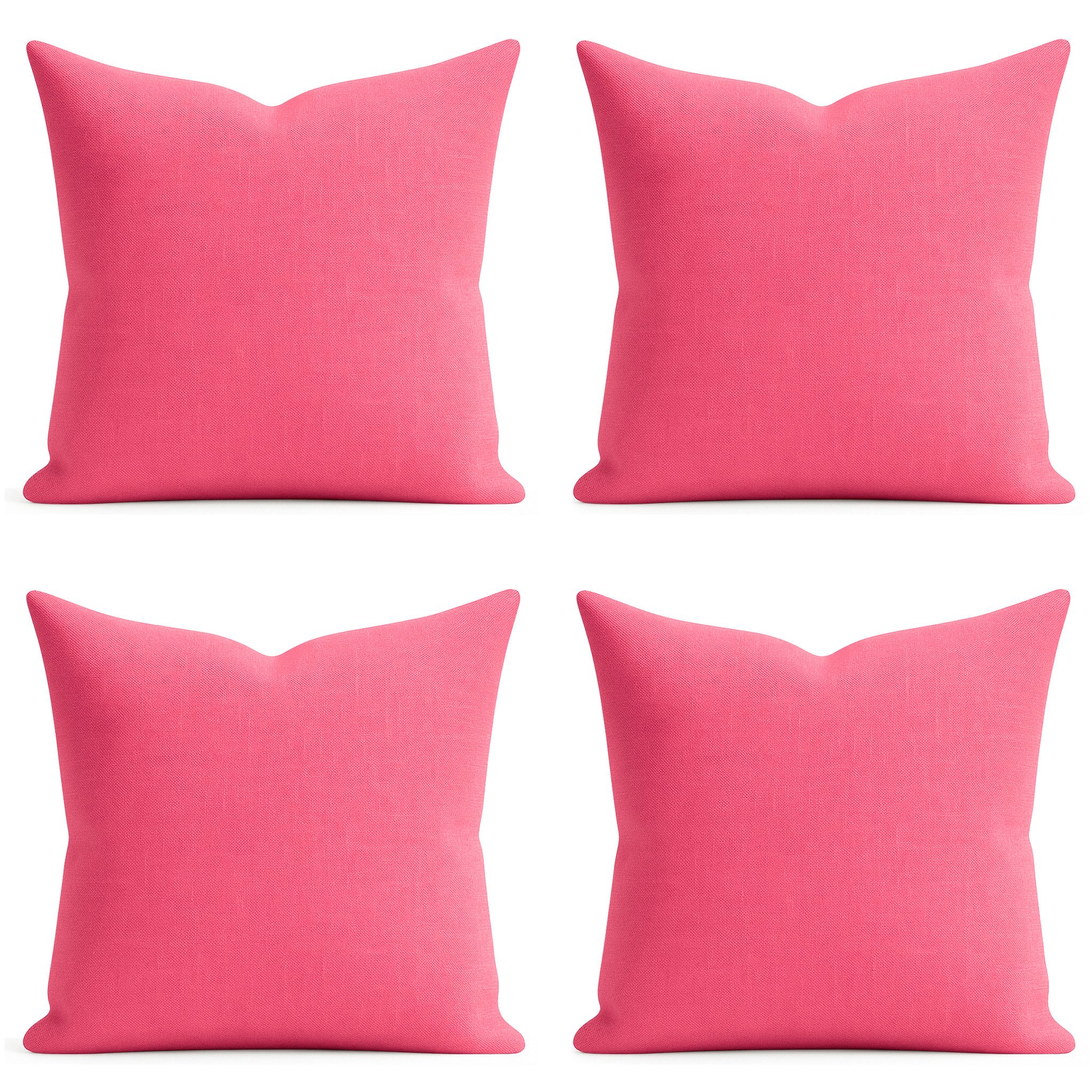 matches21 HOME & HOBBY Kissenbezüge 2er Set Kissenhülle 40x40 cm altrosa pflegeleicht mit Reißverschluss, (2 Stück), Zierkissen-Bezüge einfarbig für Couch-Kissen mit Lotuseffekt