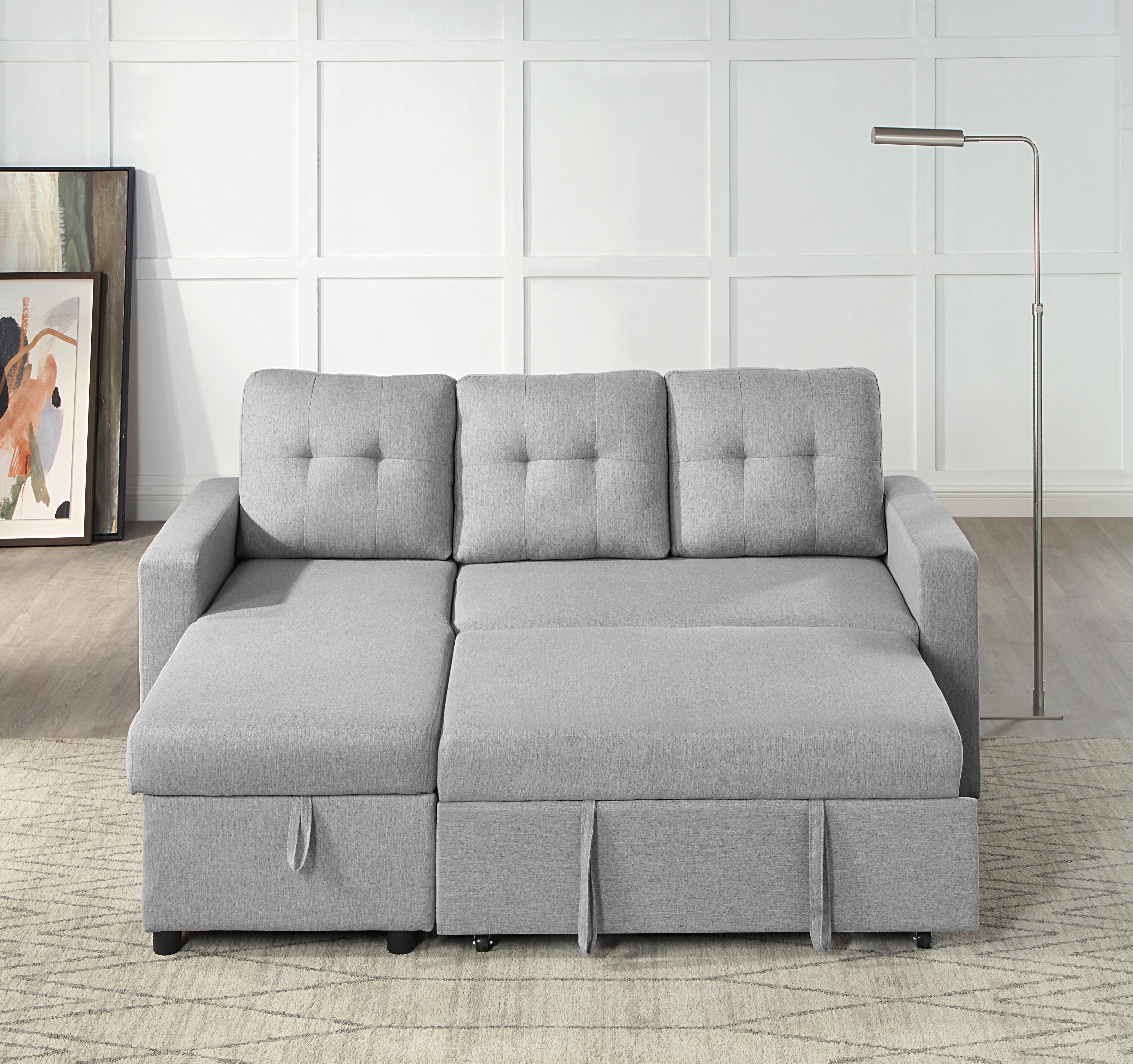 ATLANTIC home collection Ecksofa "Gino L-Form", mit Schlaffunktion und Stau günstig online kaufen