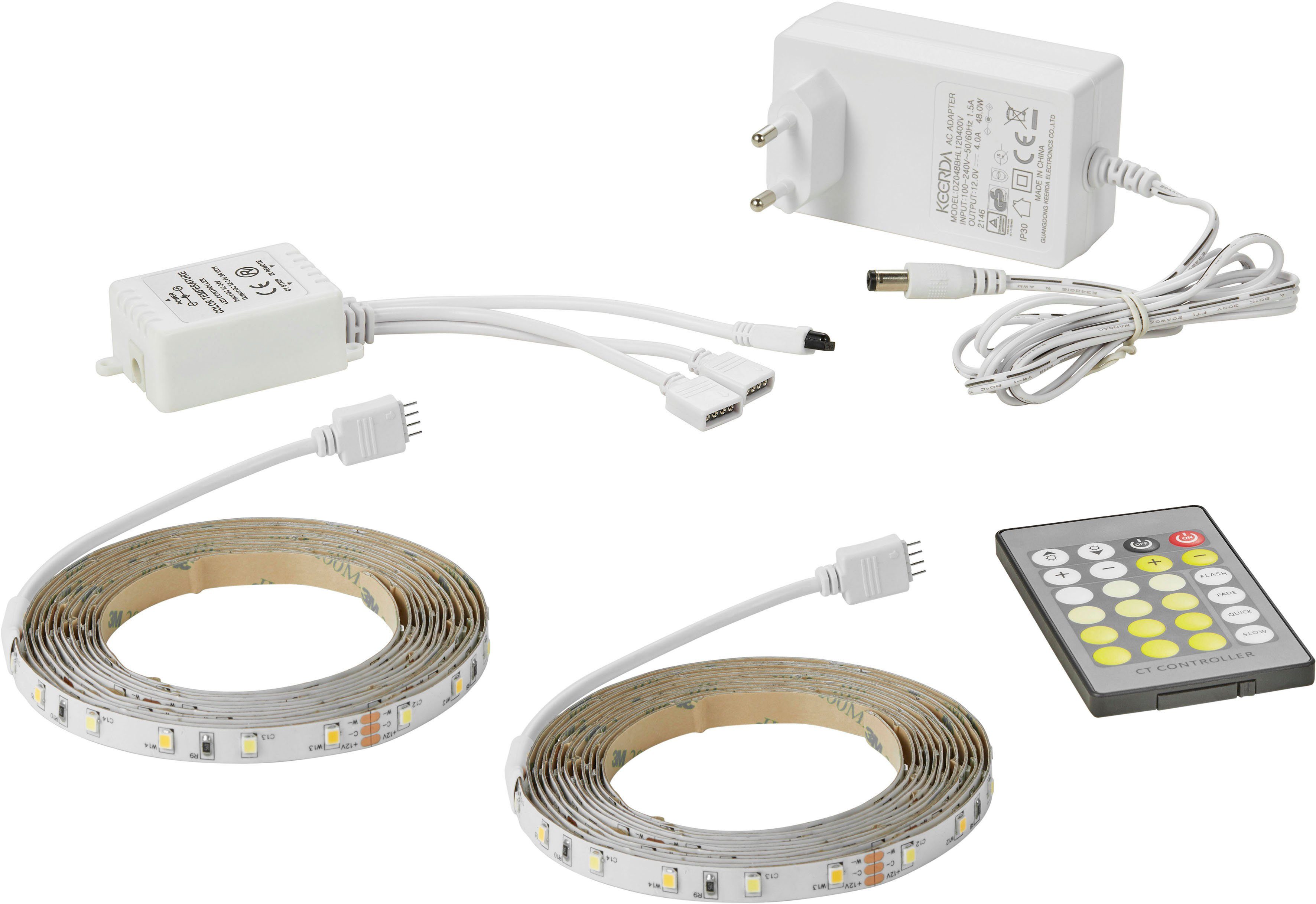 Nordlux LED Stripe Ledstrip, Einstellbares und dimmbares weißes Licht, inkl. Fernbedienung | LED-Stripes